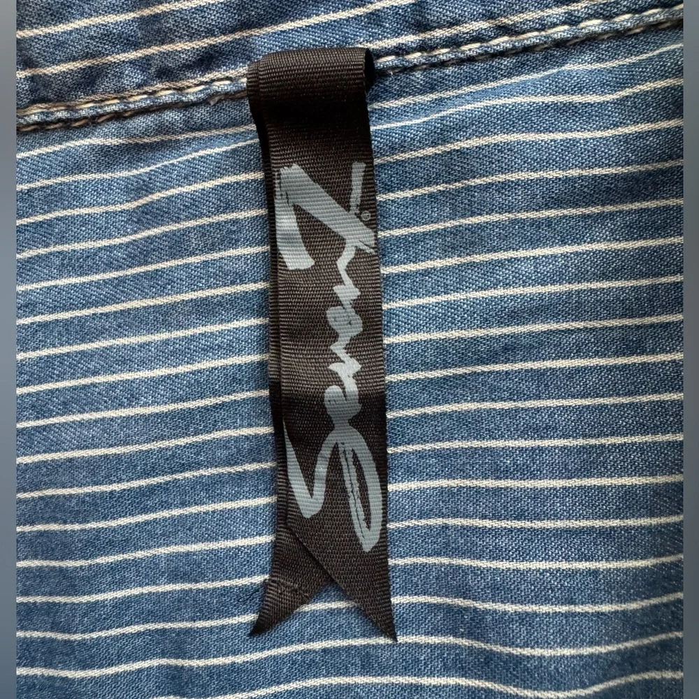 NWT Seven7 Striped Button Down Shirt 100% Cotton Medium - Picture 9 of 11